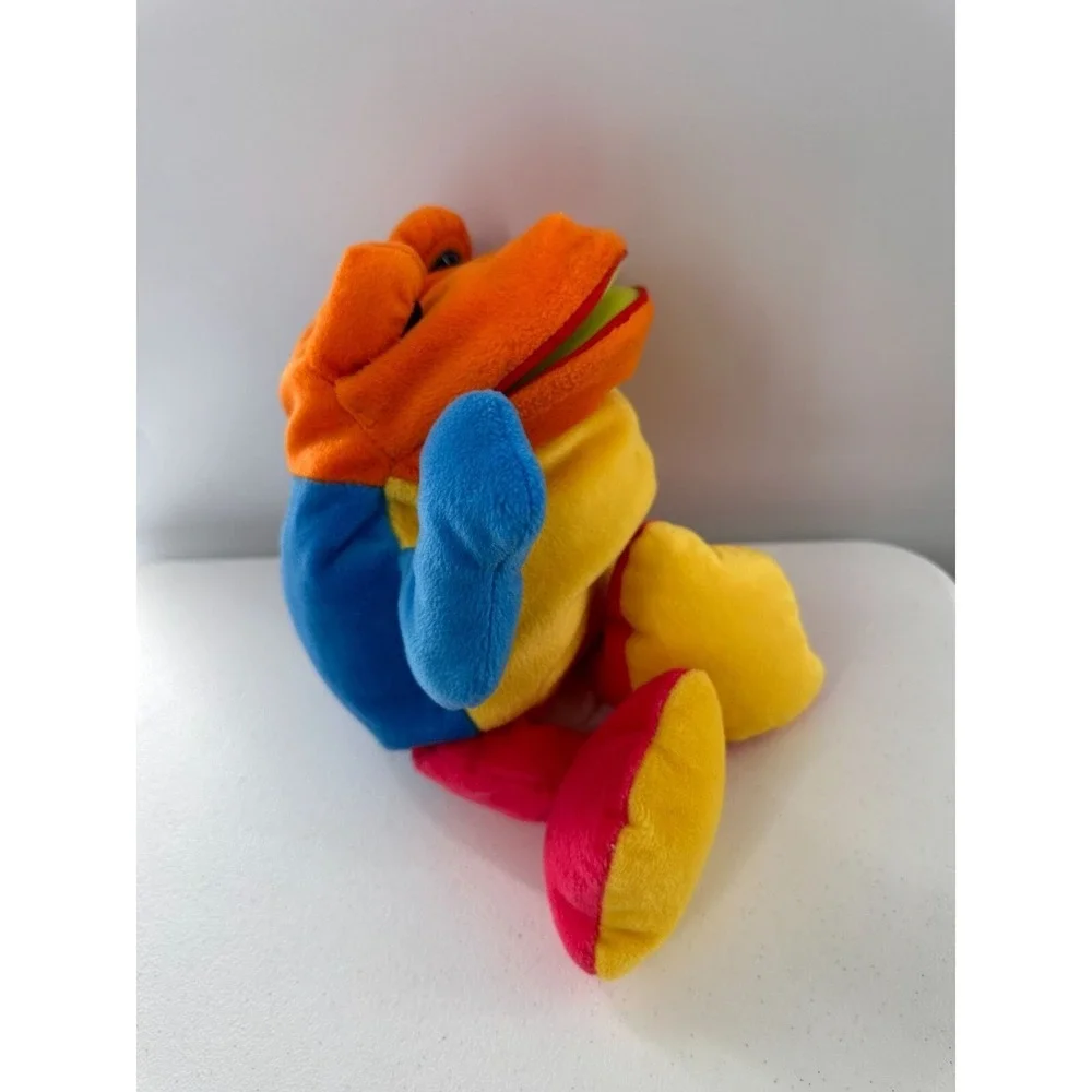 Commonwealth Colorful Plush Frog Toy Hook‎ Loop Mouth Bright Multicolor Design
